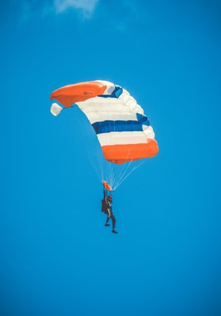 When was the first parachute jump